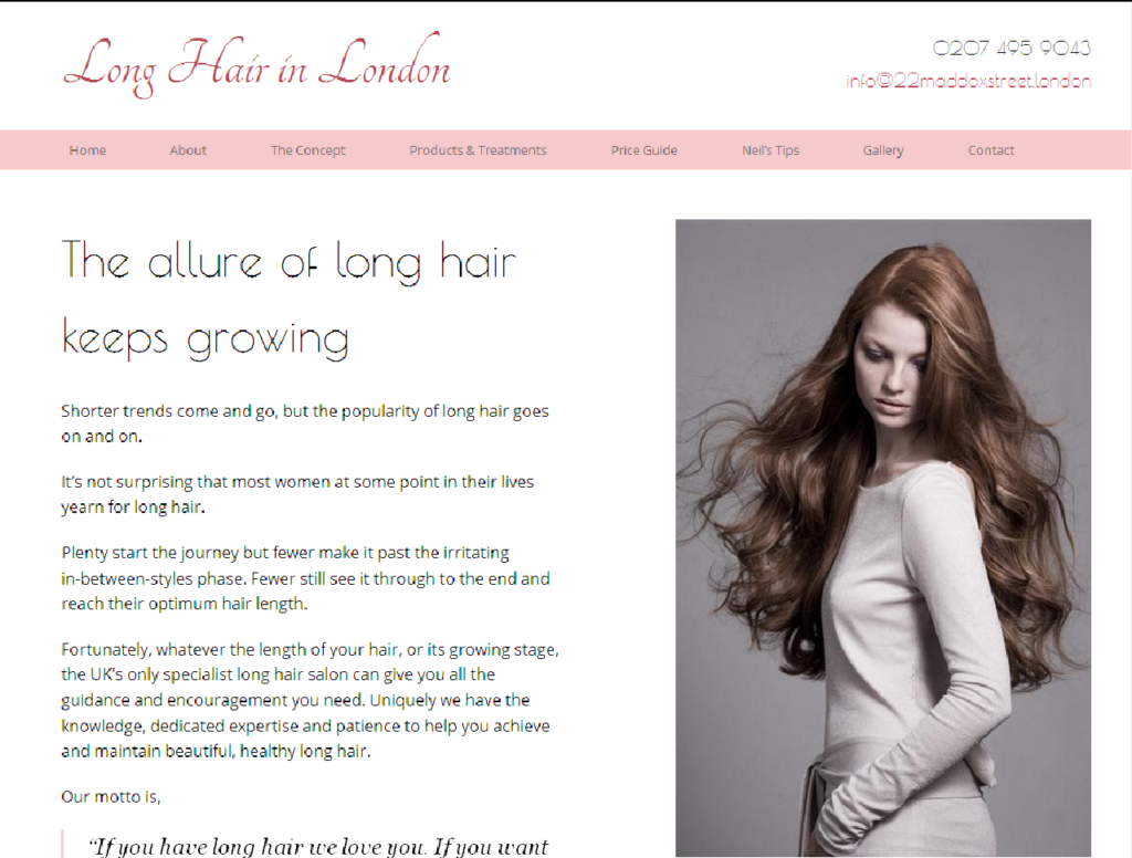 Long Hair in Clinic London